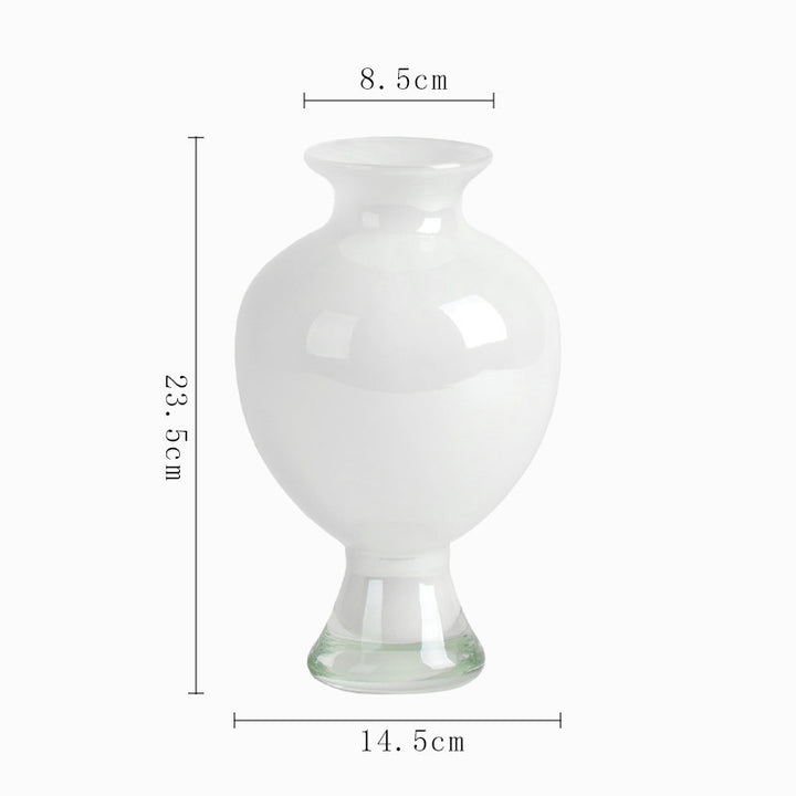 Decorative Handblown Ombre Bulb-on-Pedestal Glass Accent Vase Kalsten