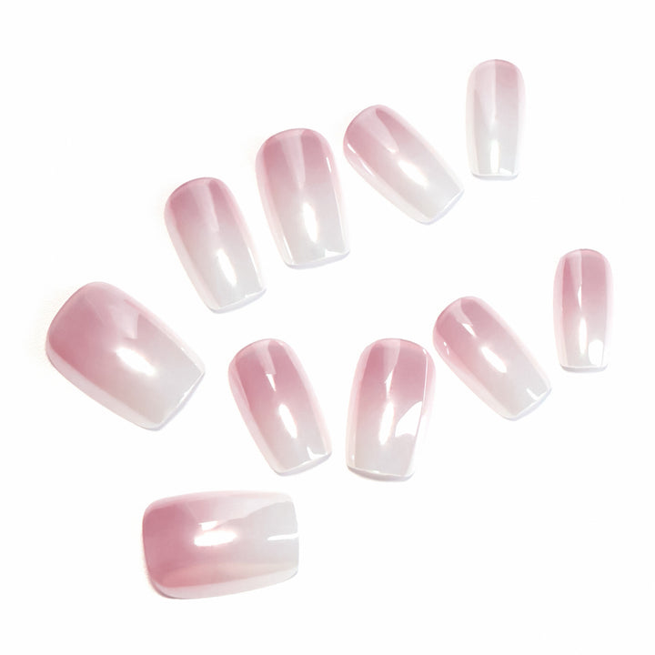 Artificial nail extensions in elegant ombre design Kalsten