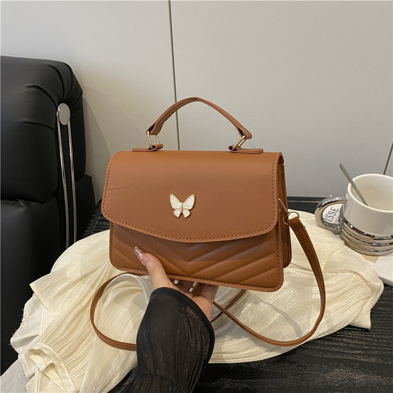 WoElegant Quilted Leather Satchel Bag Kalsten