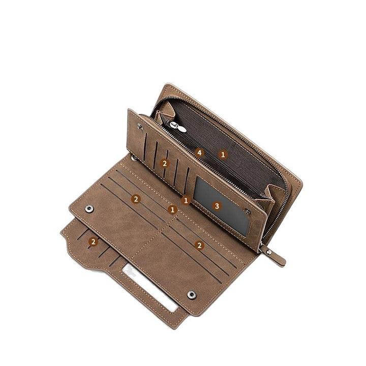 Elegant Leather Wallet with Wrist Strap Kalsten