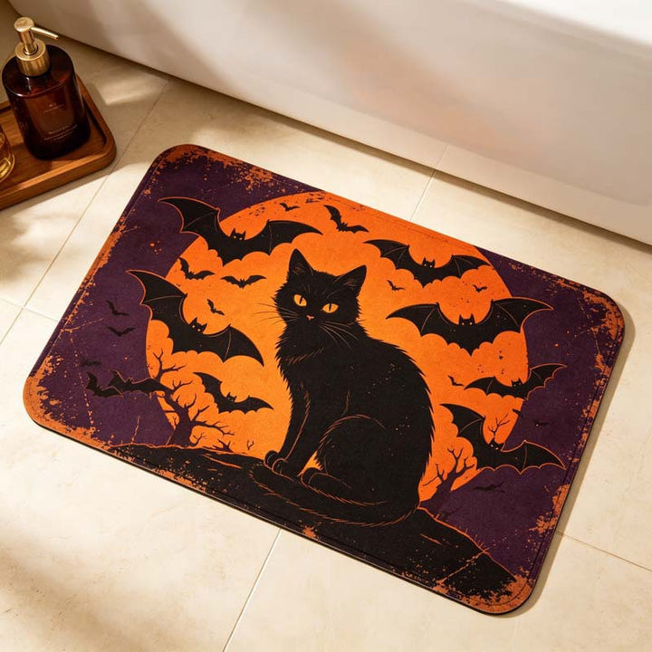 Whimsical Vampire-Themed Bath Mat