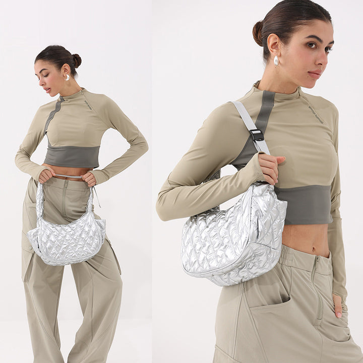 Quilted Metallic Handbag