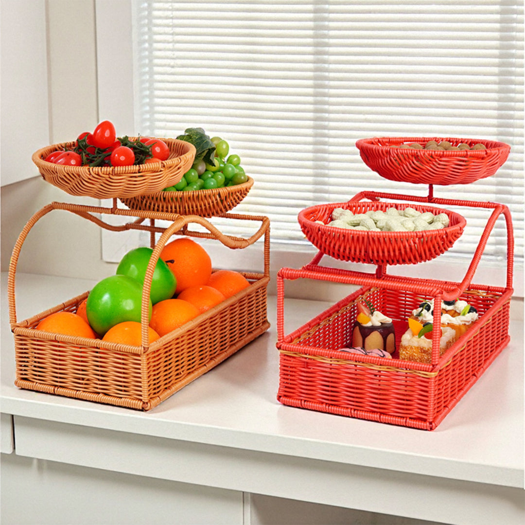 Decorative Wicker Fruit Bowl Stand Kalsten
