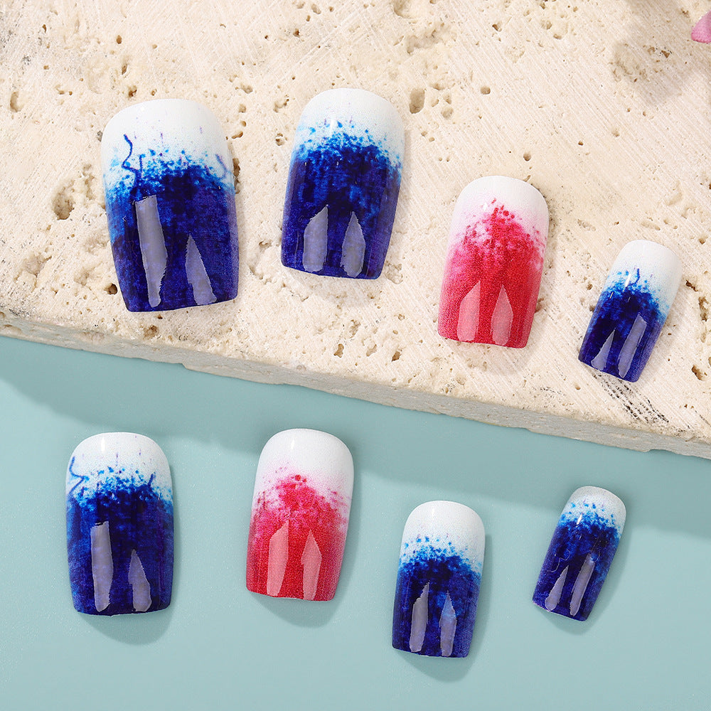 Art nails in creative gradient colors Kalsten