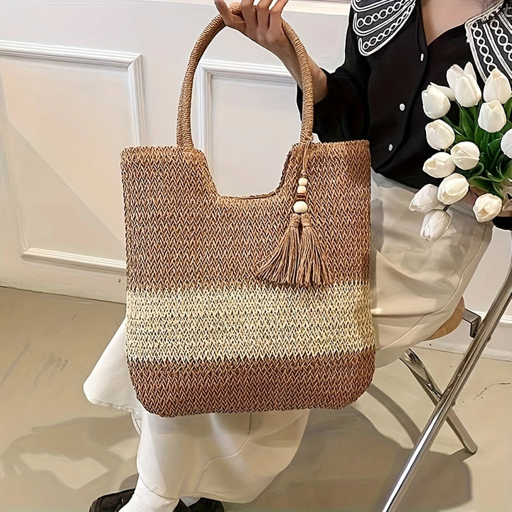 Exclusive and Handmade Beach Bag with Fringes Kalsten