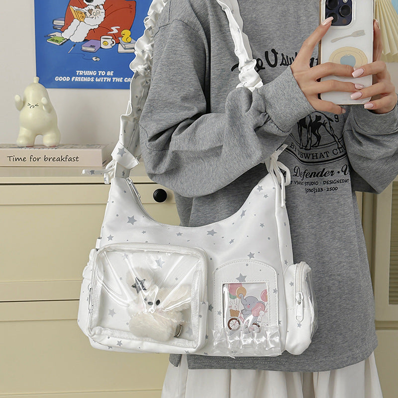 Star-Patterned Shoulder Bag