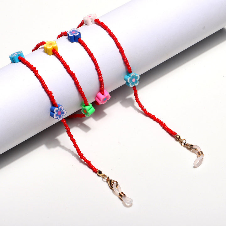 Decorative Flower Beaded Eyewear Chain Kalsten