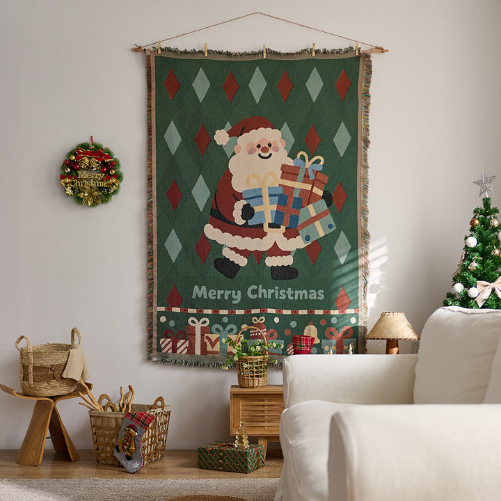 Festive Character-Themed Throw Blanket