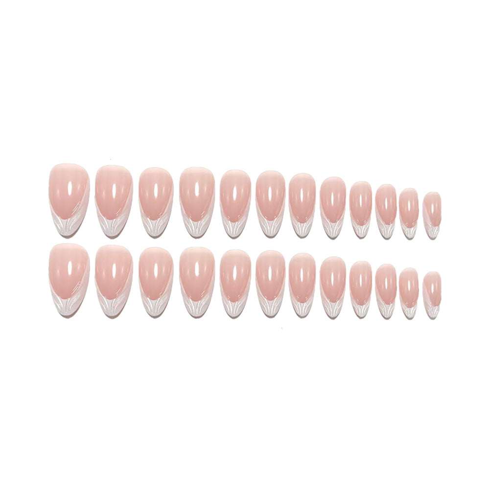 Artificial Nails in Elegant French Tip Design Kalsten