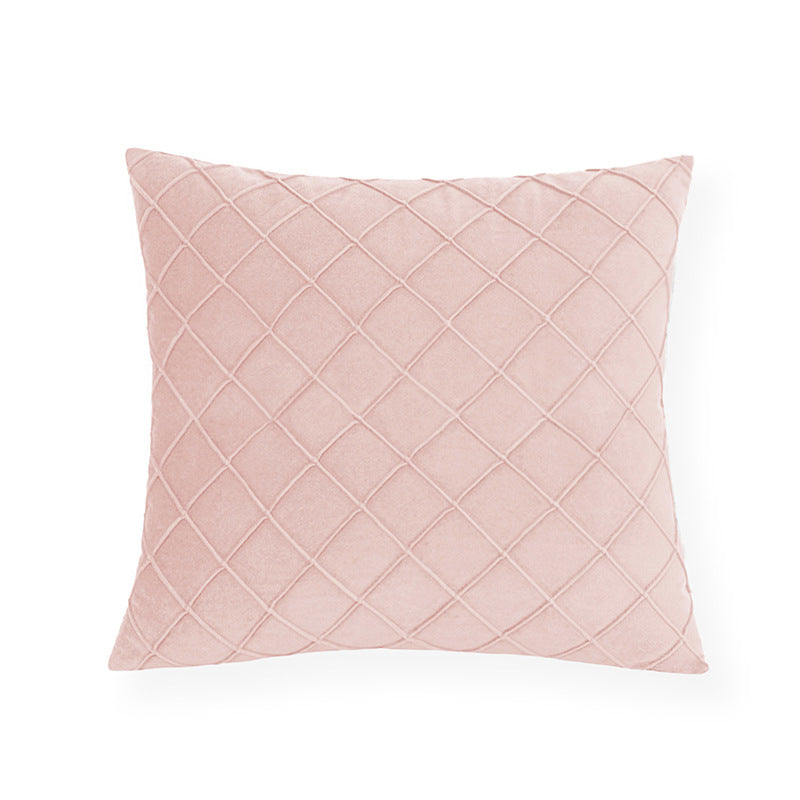 Square velvet cushion cover with quilted diamond texture Kalsten