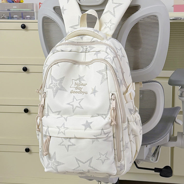 Stylish Star-Embellished School Backpack Kalsten