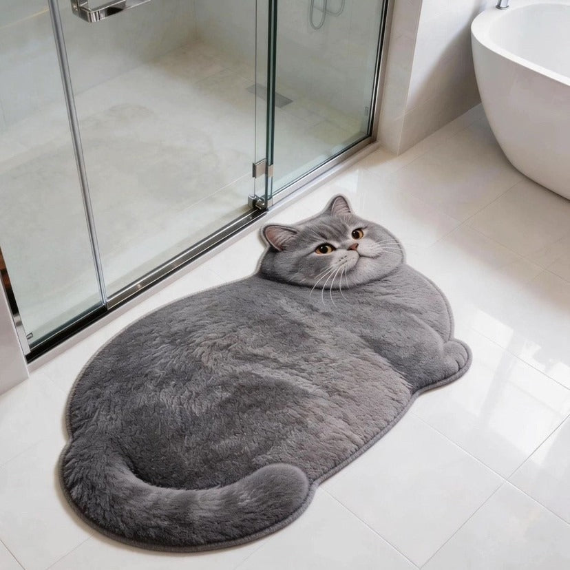 Cat-Shaped Area Rug