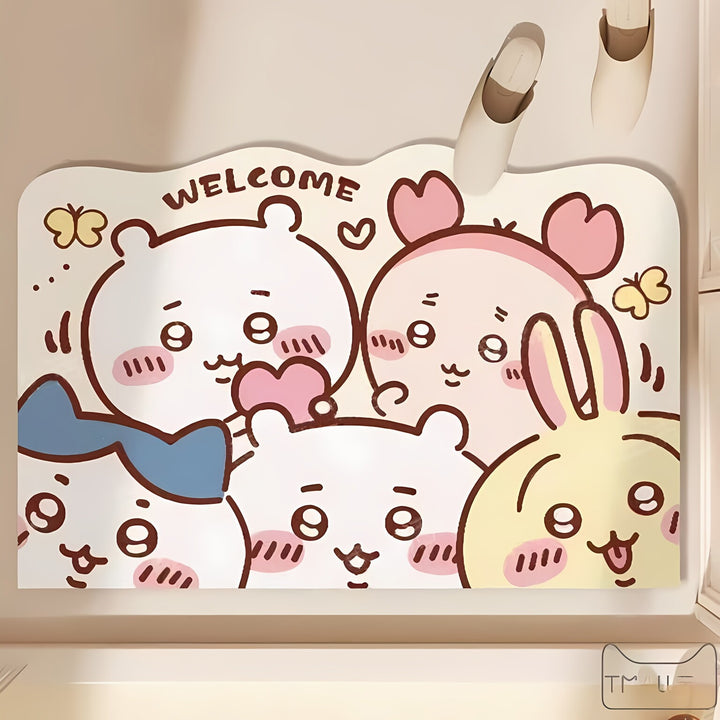 Cartoon-Themed Absorbent Bath Mat