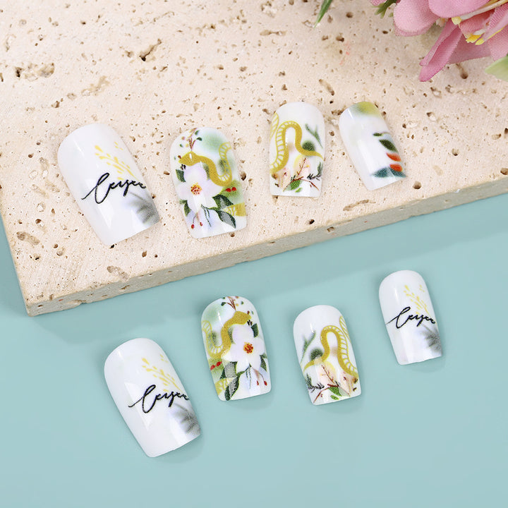 Artificial nails with floral and artistic design Kalsten