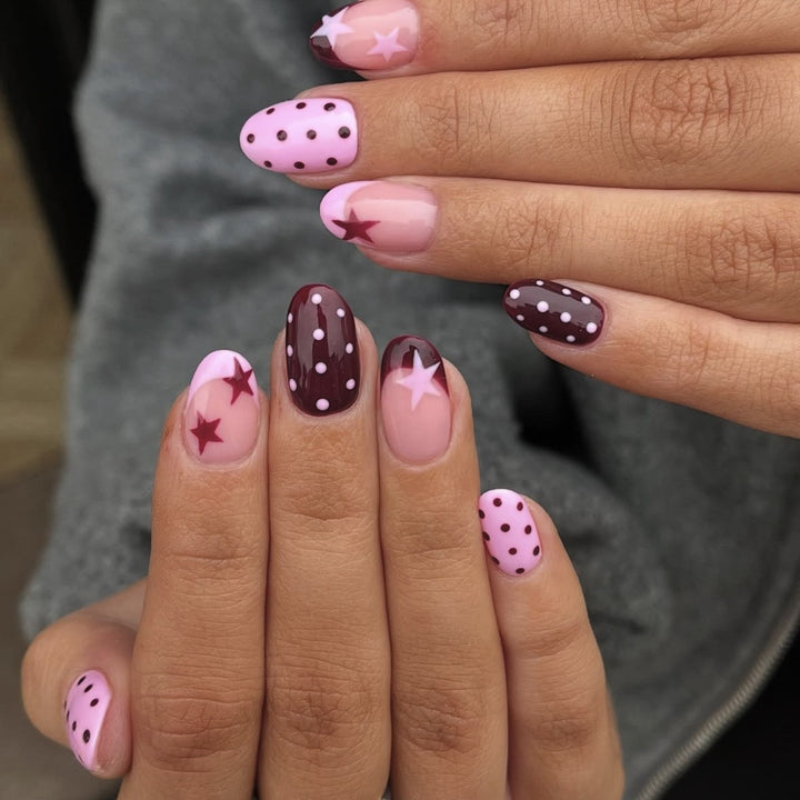 Elegant Floral Bow Press-On Nail Tips Kalsten