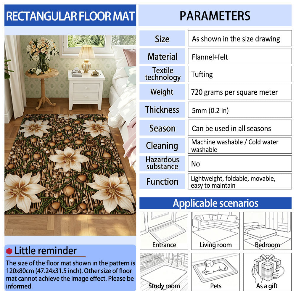 Decorative Football-Themed Area Mat