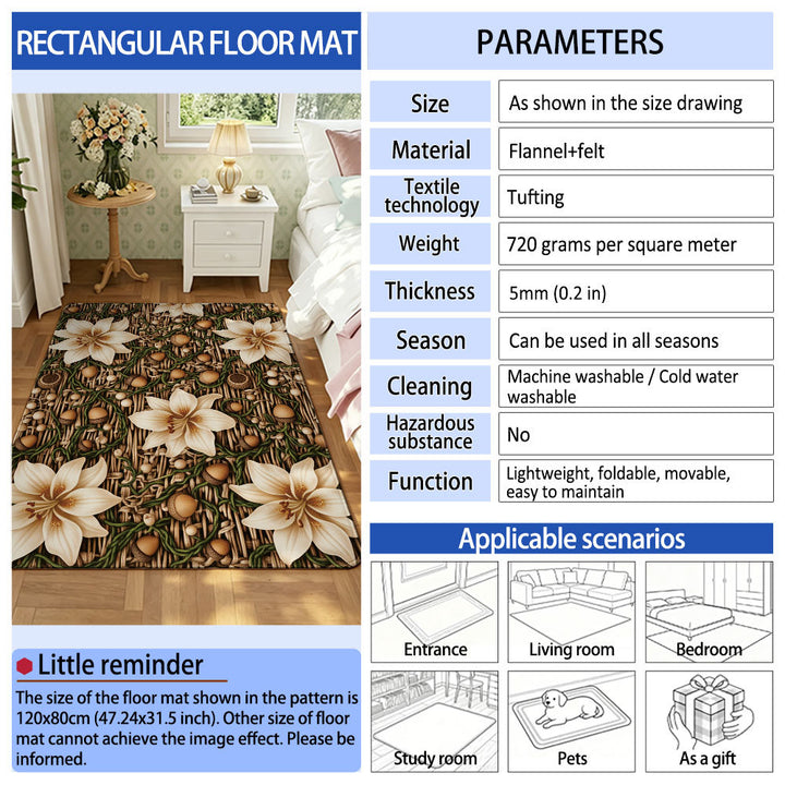 Decorative Football-Themed Area Mat