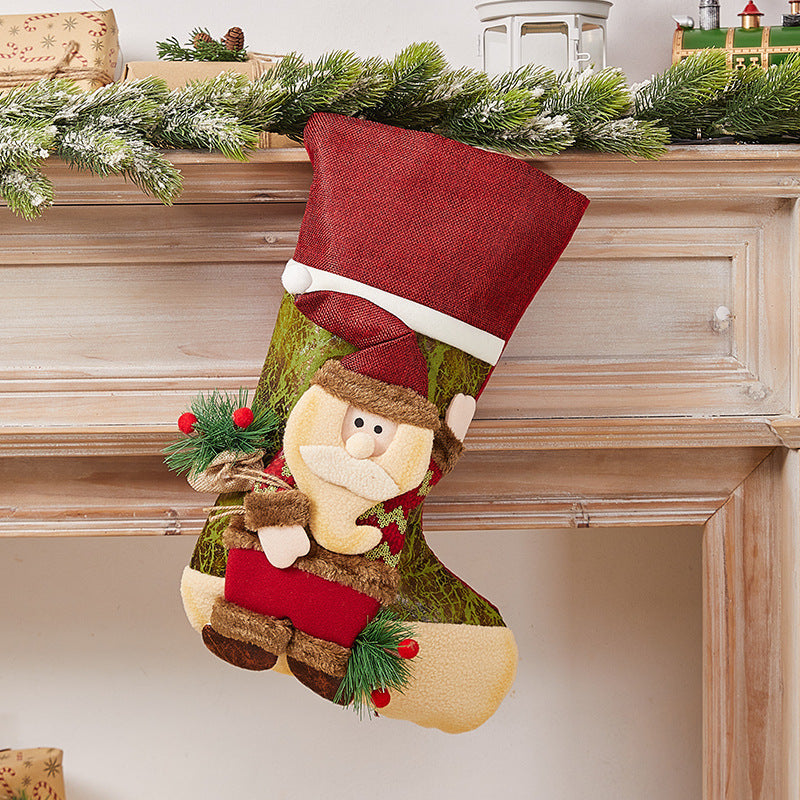 Festive Christmas stocking with nostalgic design Kalsten