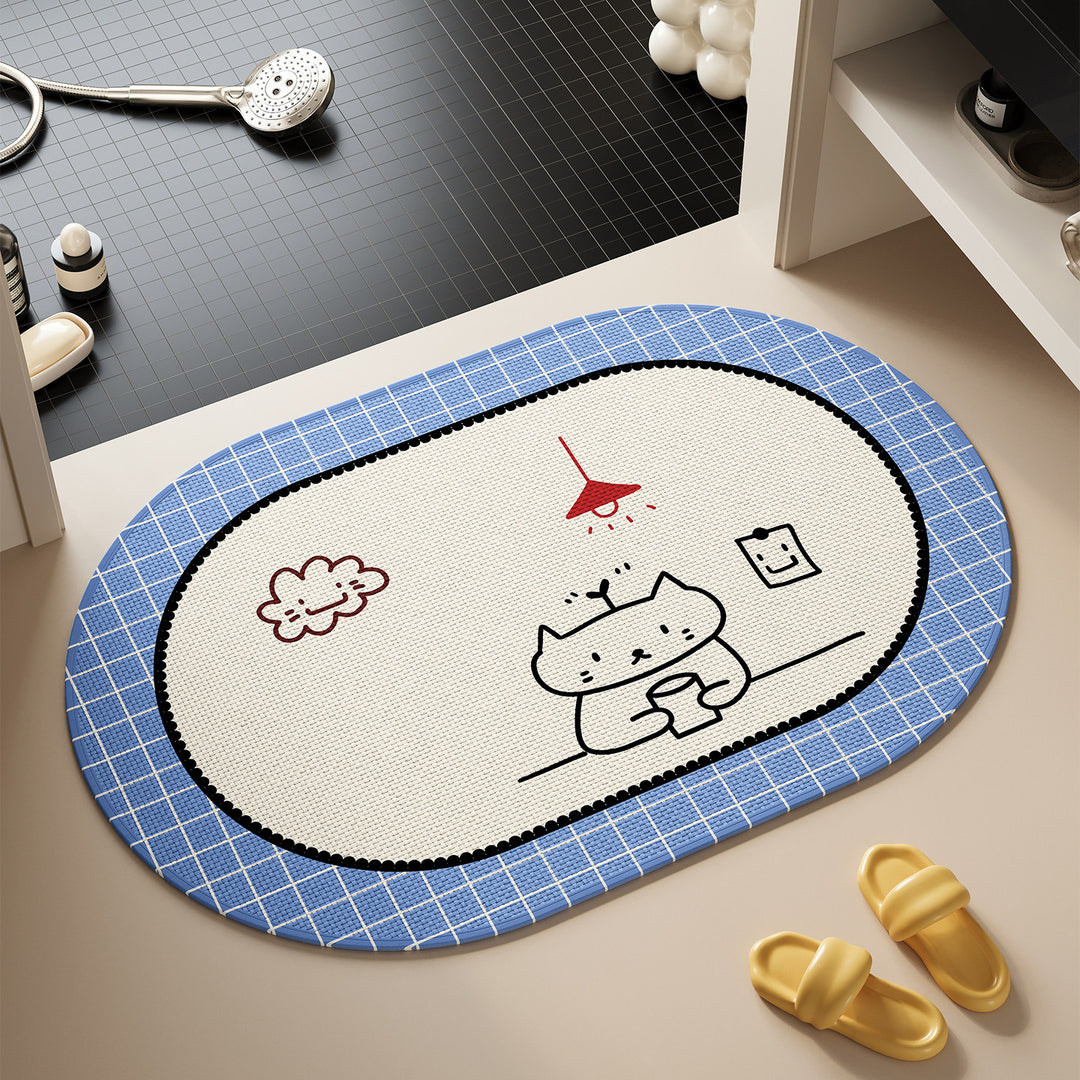 Cute Cat-Themed Bath Rug Kalsten