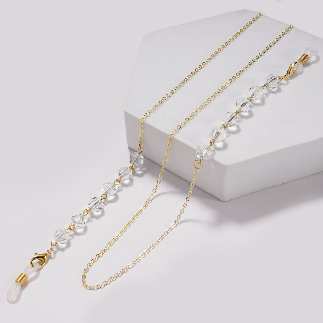 Elegant Crystal-Studded Eyewear Chain Kalsten