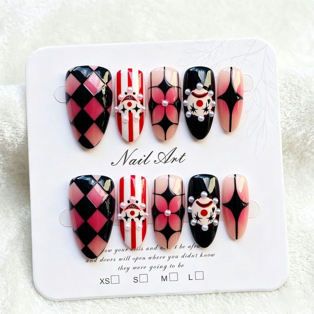 Whimsical Artistic Press-On Nail Set Kalsten