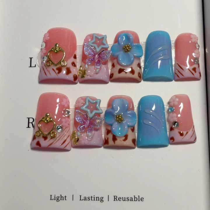 Artistic Decorative Press-On Nail Tips