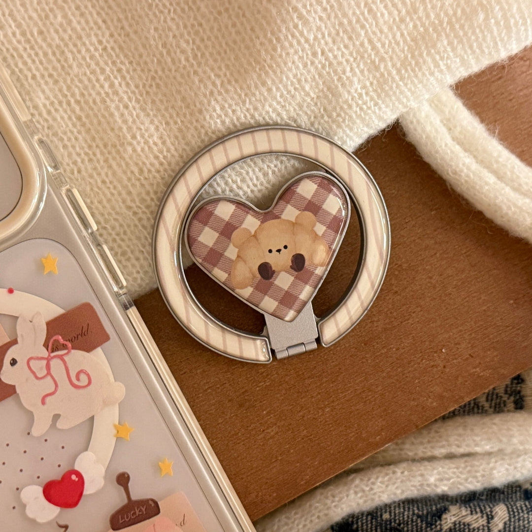 Playful smartphone finger holder with bear motif Kalsten