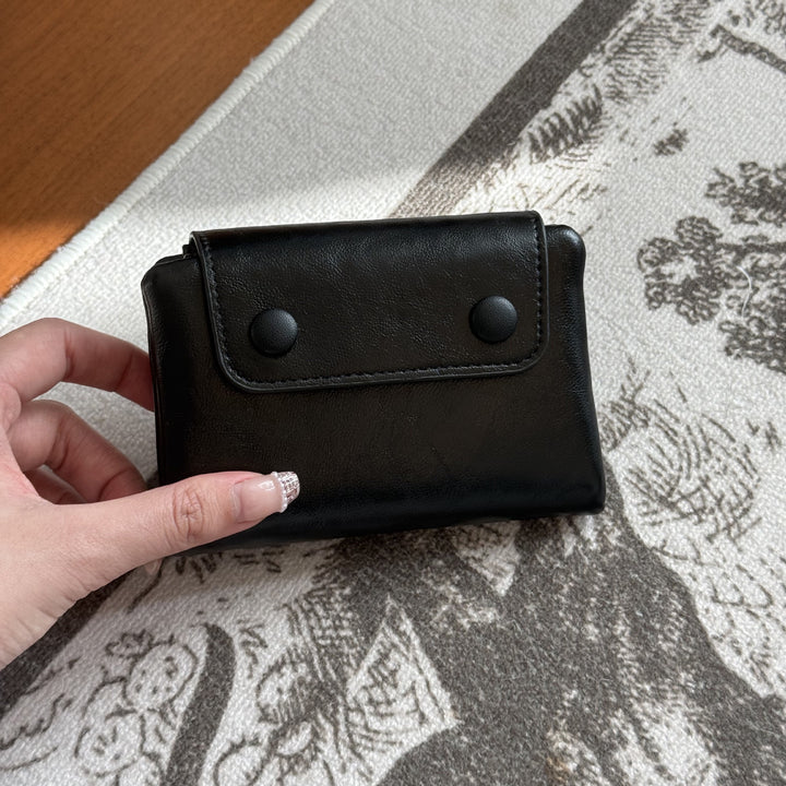 Compact Leather Cardholder Wallet