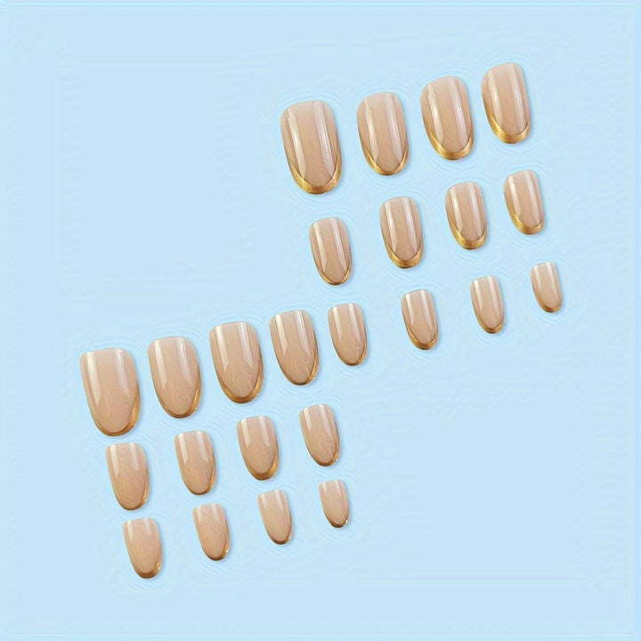 Artificial nails with elegant gold French tip Kalsten