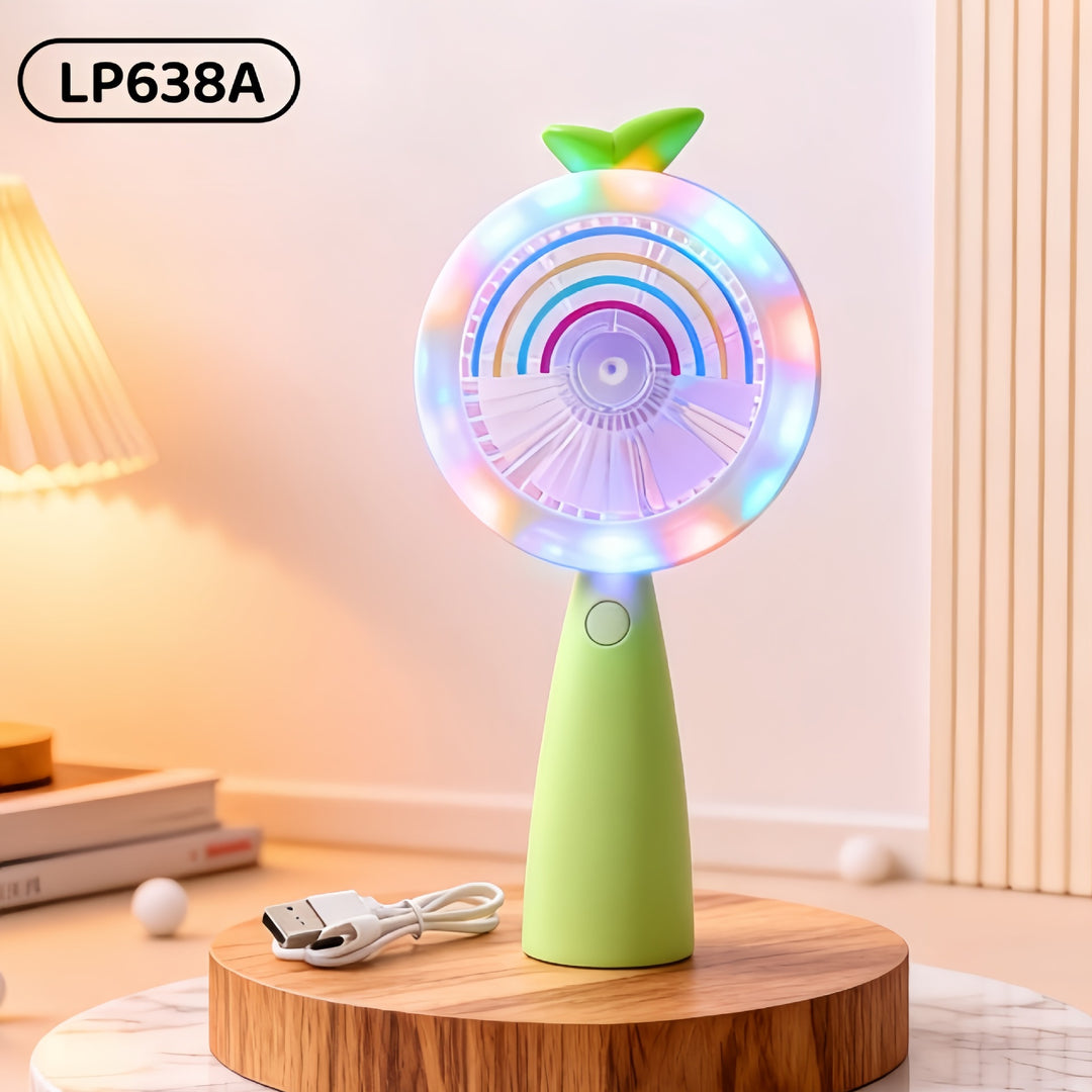 Women Portable USB Hand Fan with LED Lighting Kalsten