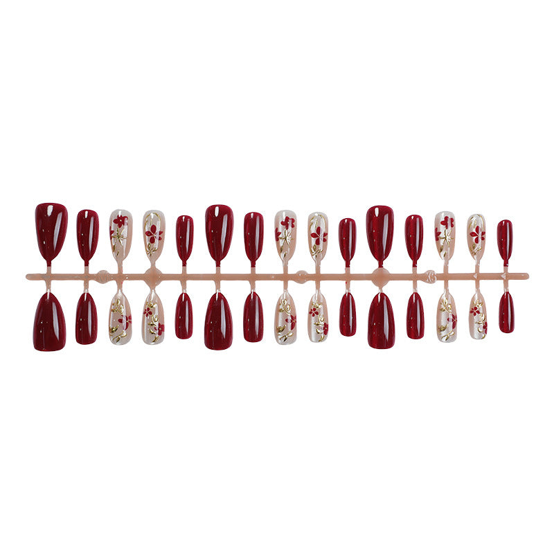 Floral-Design Press-On Nail Set
