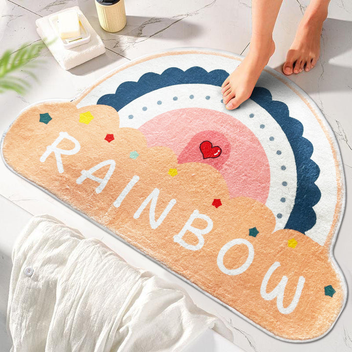Rainbow-Themed Soft Bathroom Mat
