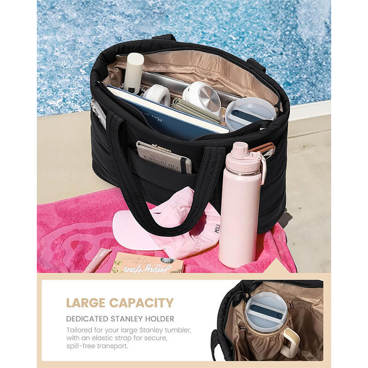 Padded tote bag with practical exterior pockets Kalsten
