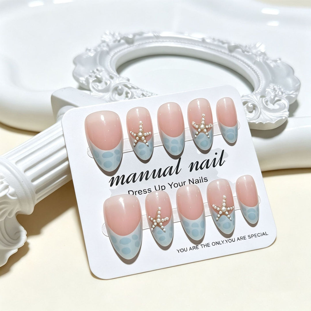 Nautical-Themed Decorative Press-On Nail Tips Kalsten