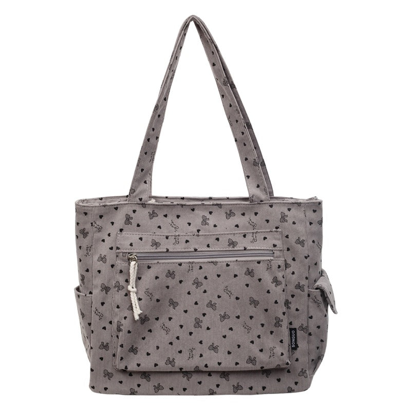 Stylish Double Pocket Tote Bag