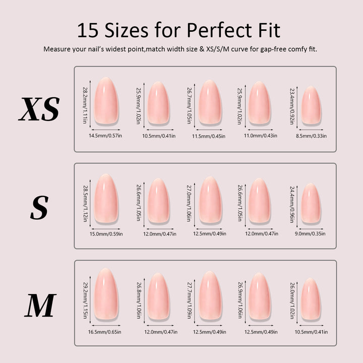 Artificial nail set with festive Christmas designs Kalsten