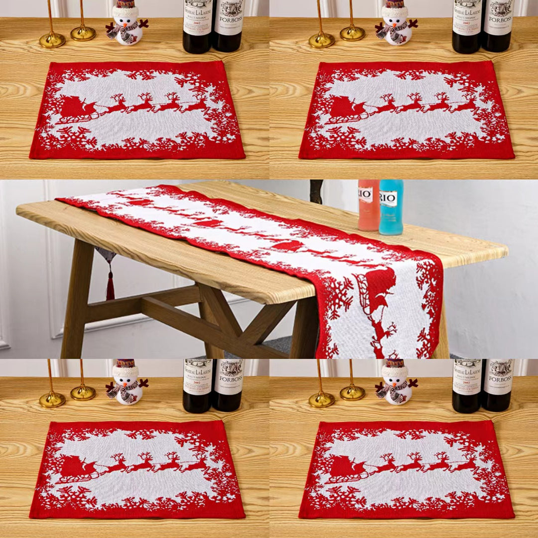 Festive tablecloth with Christmas tree motif Kalsten