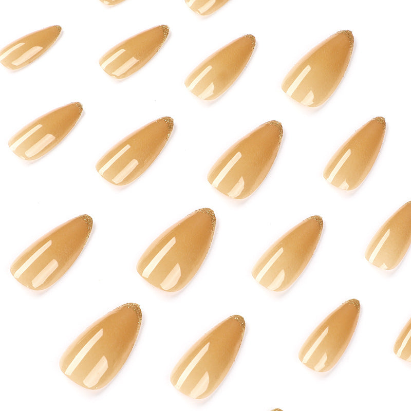 Artificial stiletto nails with glamorous glitter accent Kalsten