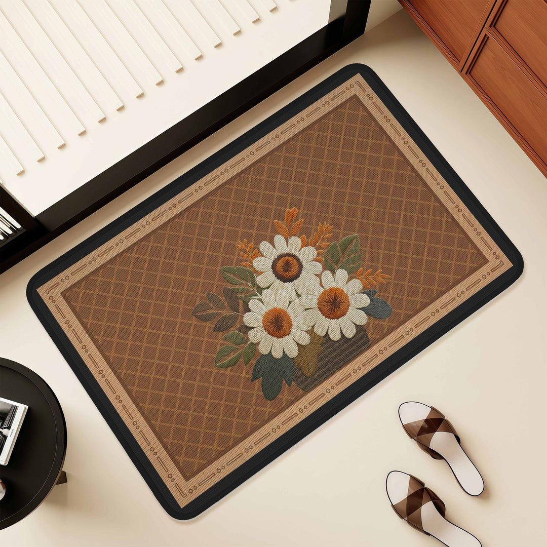 Artistic Floral Design Area Mat Kalsten