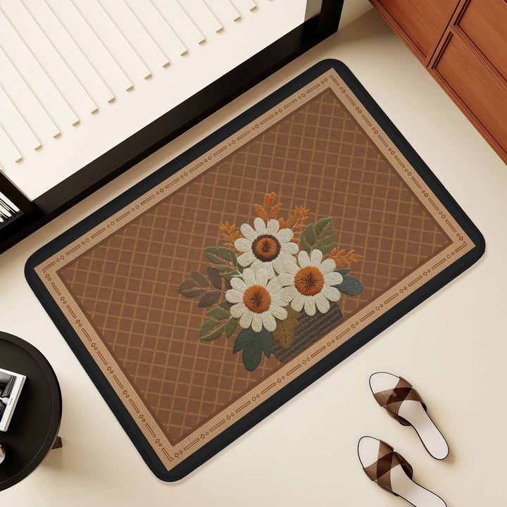 Artistic Floral Design Area Mat Kalsten