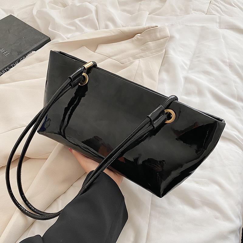 Glossy Patent Leather Handbag