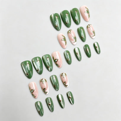 Botanical Floral Press-On Nail Tips Kalsten