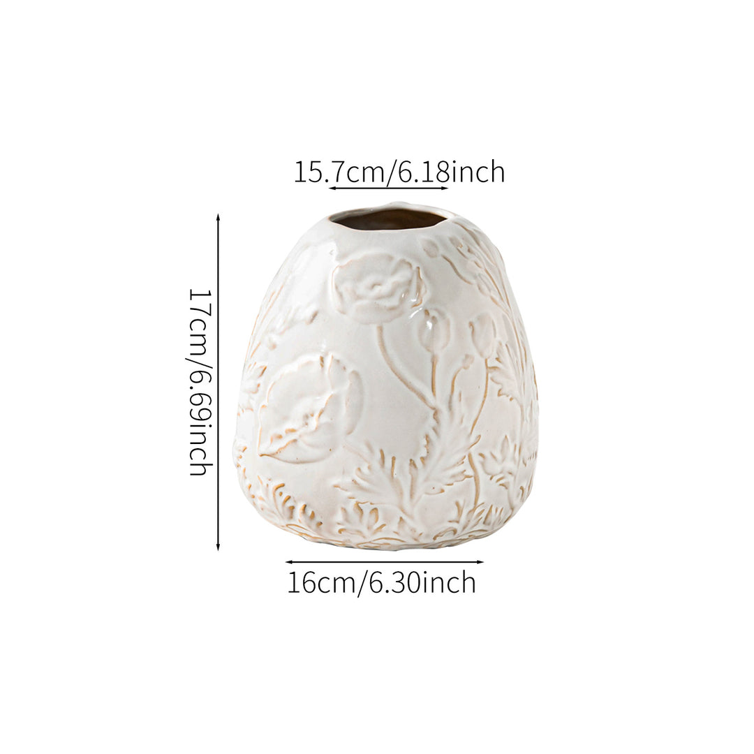Ceramic Profiled Flower Table Vase