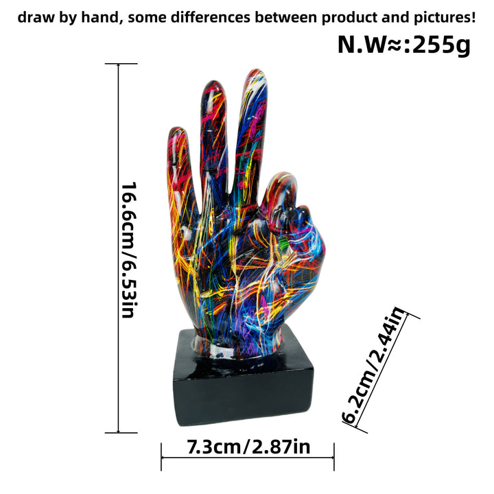 Stylish hand sculptures with colorful design Kalsten