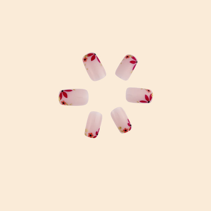 Floral Embellished Nail Art Extensions Kalsten