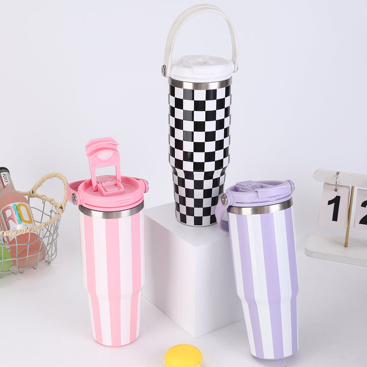 Ladies thermos cup with practical carrying handle from Kalsten