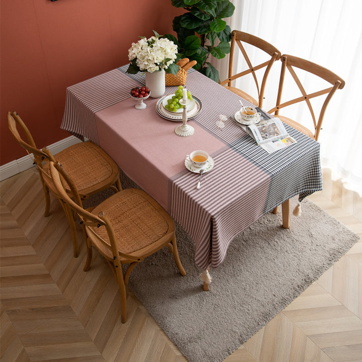 Elegant Striped Tablecloth