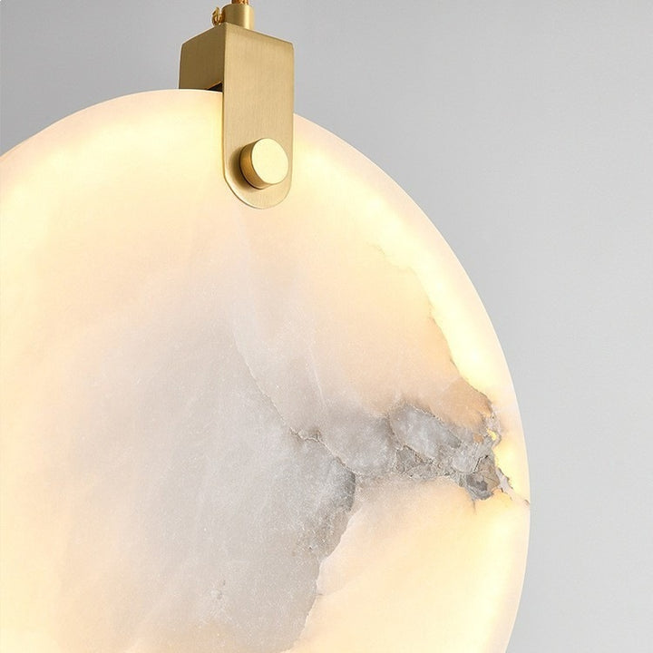 Elegant Marble Circle Pendant Light