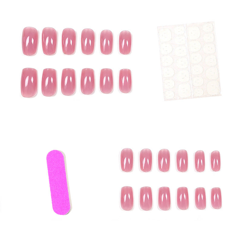 Elegant Square-Shape Gel Nail Enhancements Kalsten