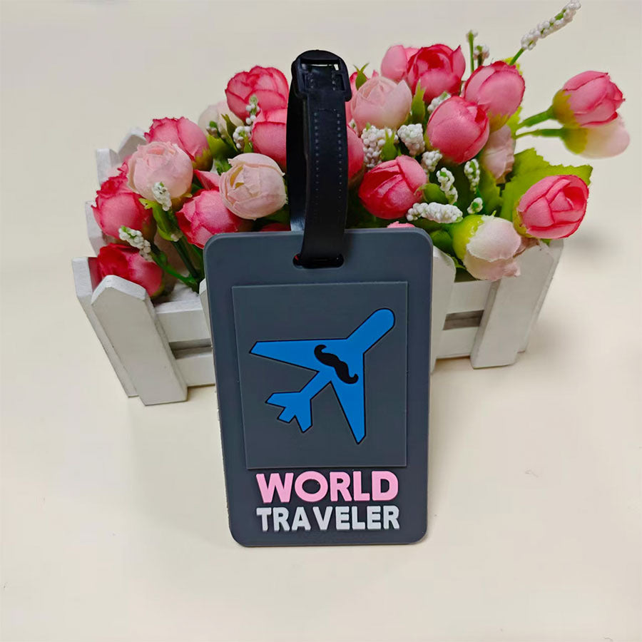 Unisex Travel-Themed Silicone Luggage Tag Kalsten